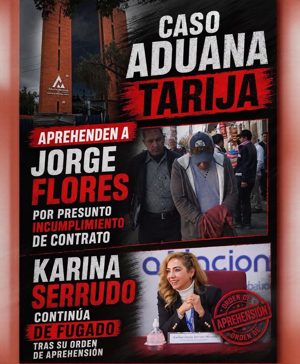 Caso Aduana Tarija: Aprehenden a Jorge Flores por presunto incumplimiento de contrato